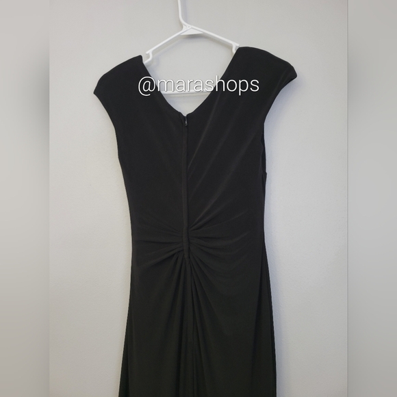 La Femme Ruched Jersey Sheath Gown - Picture 5 of 6